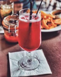 Close-up of drink on table