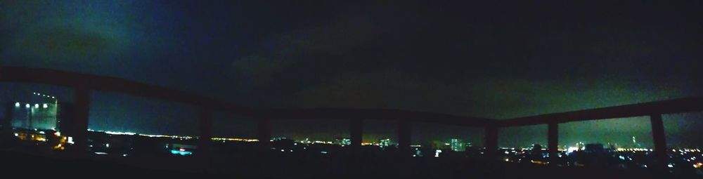 View of illuminated building at night