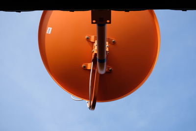 Low angle view of lighting equipment against clear sky