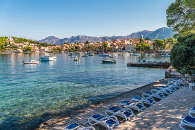 Scenic view of river against clear sky