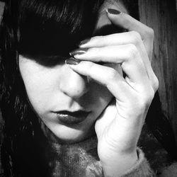 Close-up of young woman
