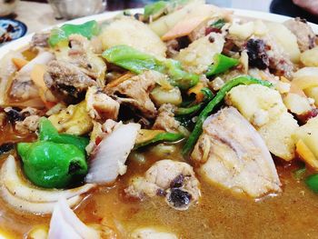 Close-up of food on plate