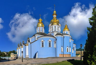 St. michaels golden-domed monastery in kyiv, ukraine, on a sunny summer morning