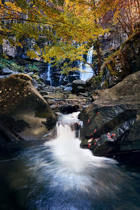 River flowing through rocks