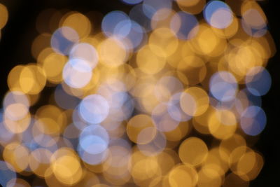 Defocused image of illuminated lights