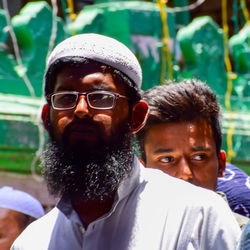 Portrait of young man wearing sunglasses