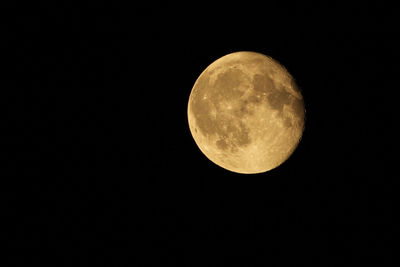 Low angle view of moon in sky