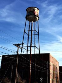 Low angle view of built structure against sky