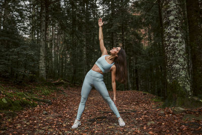 Woman in a forest