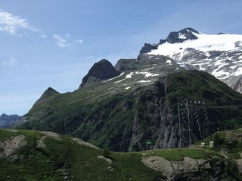 Low angle view of mountain against sky