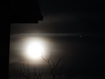 Silhouette of moon against sky