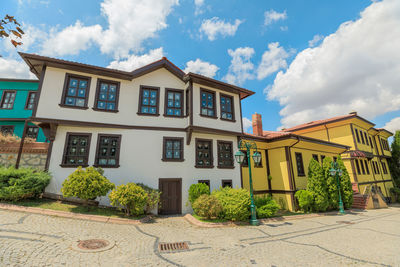 Low angle view of building against sky