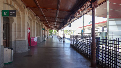 Empty corridor of building