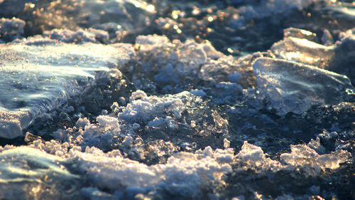 Full frame shot of frozen water