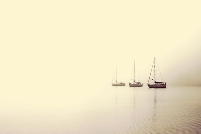 Boats in sea