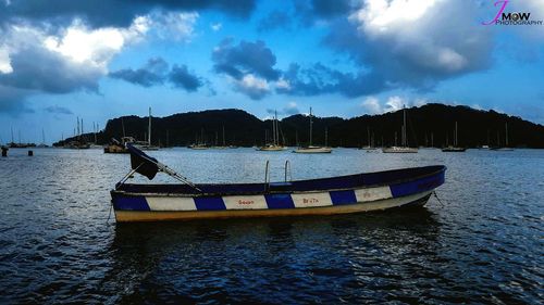 Boats in sea