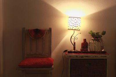 Electric lamp at home