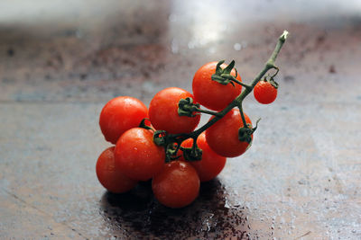 Close-up of red cherries