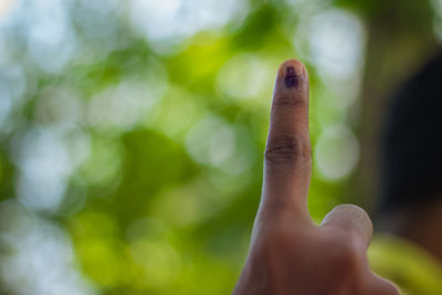 Close-up of human hand