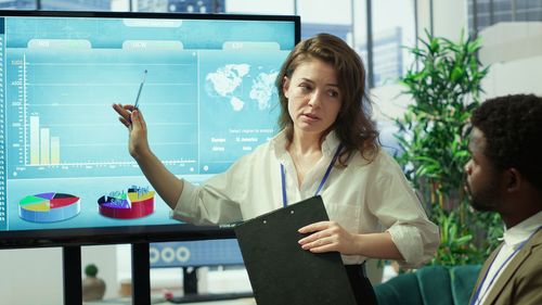 Young woman using digital tablet