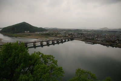 Scenic view of river amidst trees against sky