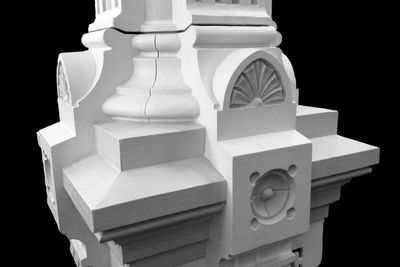 Close-up of object over black background