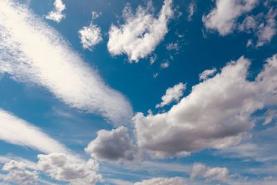 Low angle view of clouds in sky