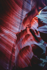 Low angle view of rock formation