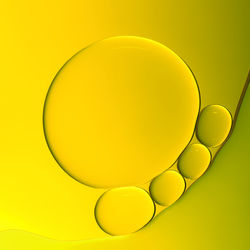 Full frame shot of yellow bubbles