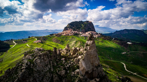 Scenic view of landscape against sky