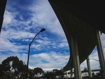 Low angle view of built structure against cloudy sky