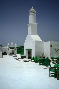 Walkway leading towards chapel at lanzarote