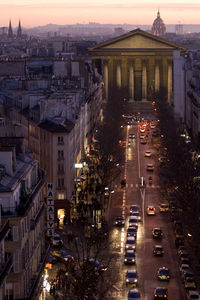 City street with buildings in background