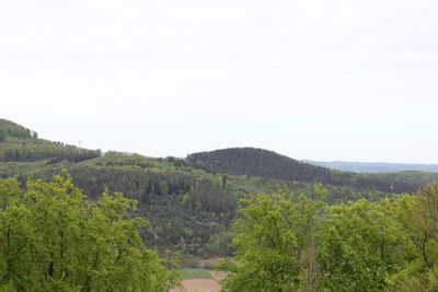 Scenic view of landscape against clear sky