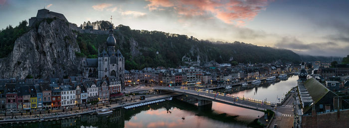 Dinant in belgium from the sky