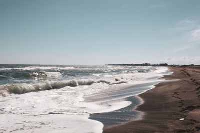 Beautiful beach and incredible sea in pomorie, bulgaria.