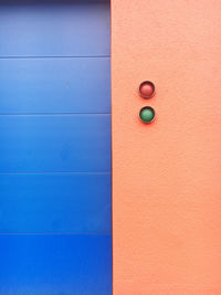 Close-up of red door