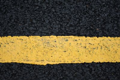 Close-up of yellow road