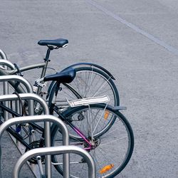 Bicycle on the street, mode of transportation in the city