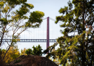 Low angle view of bridge against sky