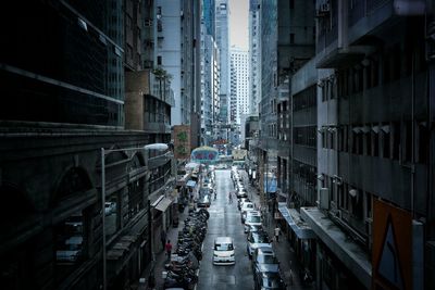 Traffic on road in city