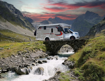 Scenic view of waterfall