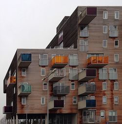 Low angle view of residential building against sky