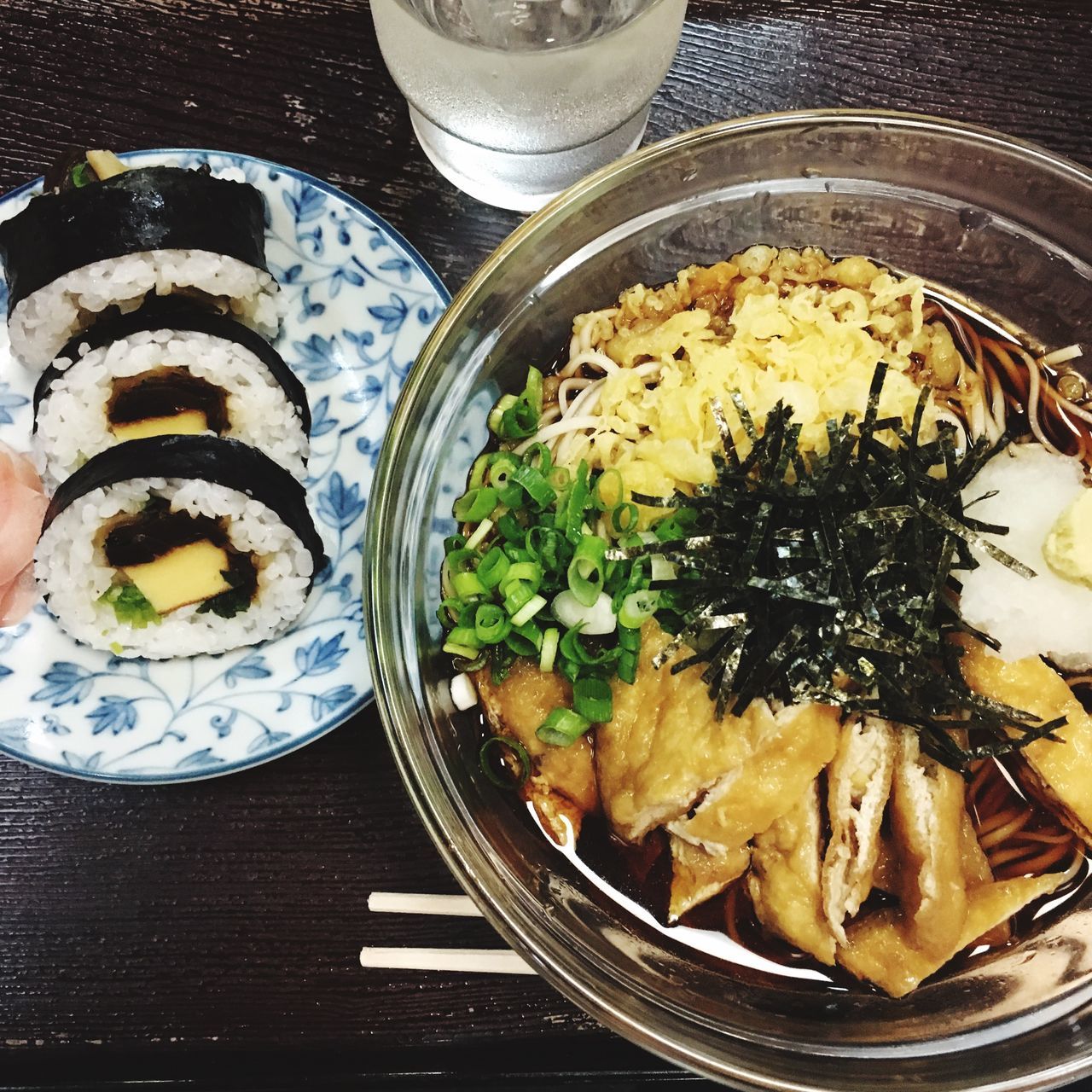 food and drink, food, ready-to-eat, freshness, table, still life, plate, indoors, healthy eating, no people, wellbeing, high angle view, serving size, close-up, directly above, meal, indulgence, vegetable, asian food, bowl, glass, japanese food, dinner, garnish