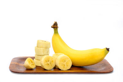 Close-up of fruits against white background