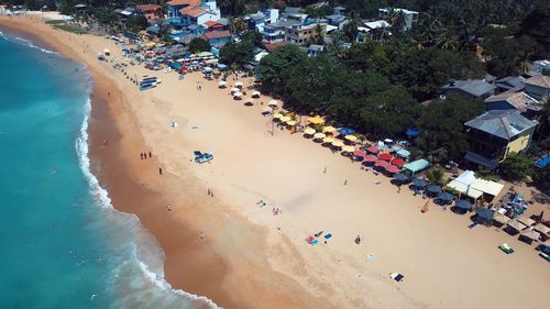 High angle view of  beach in sri lanka