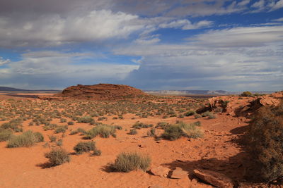 Scenic view of desert against sky