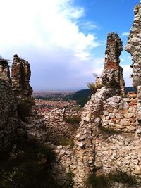 View of historic building against cloudy sky