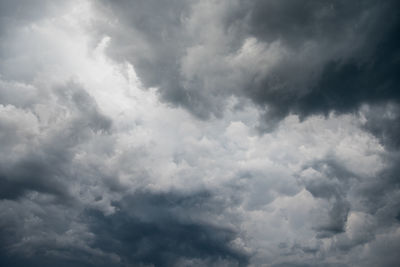 Low angle view of storm clouds in sky