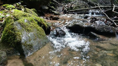 Stream flowing through rocks